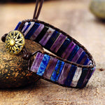 Bracelet '7ème chakra' - Améthyste & Lapis Lazuli