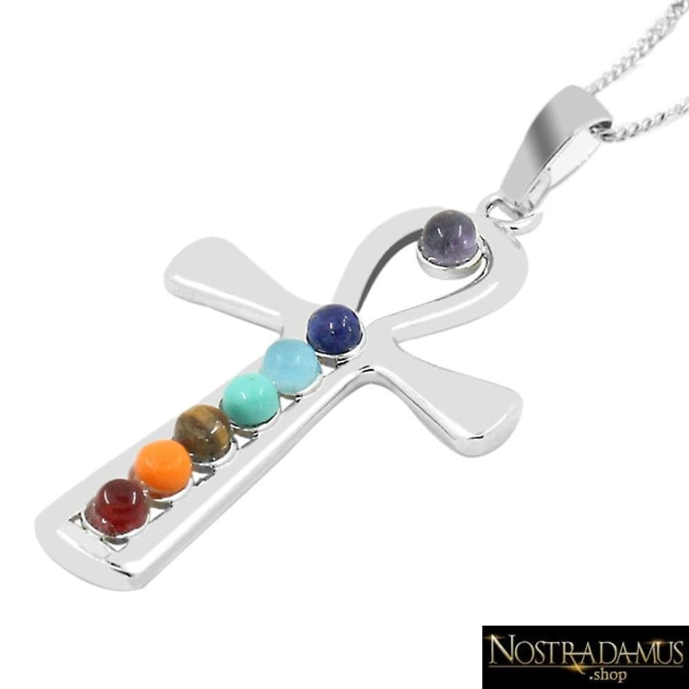 Pendentif Chakras Croix de Vie