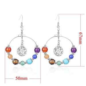 Boucles d'Oreilles des 7 Chakras