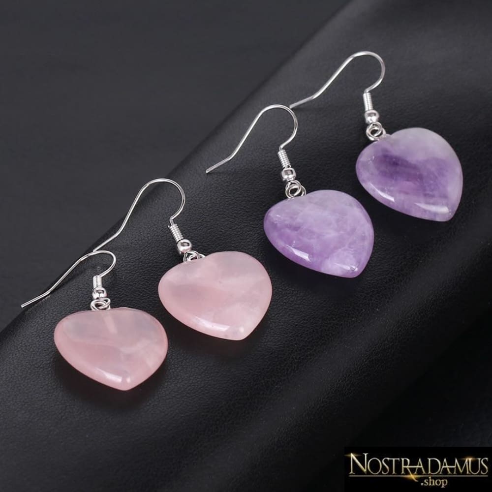 Boucles doreilles Aphrodite - 9 pierres semi-précieuses disponibles - Boucles Doreilles