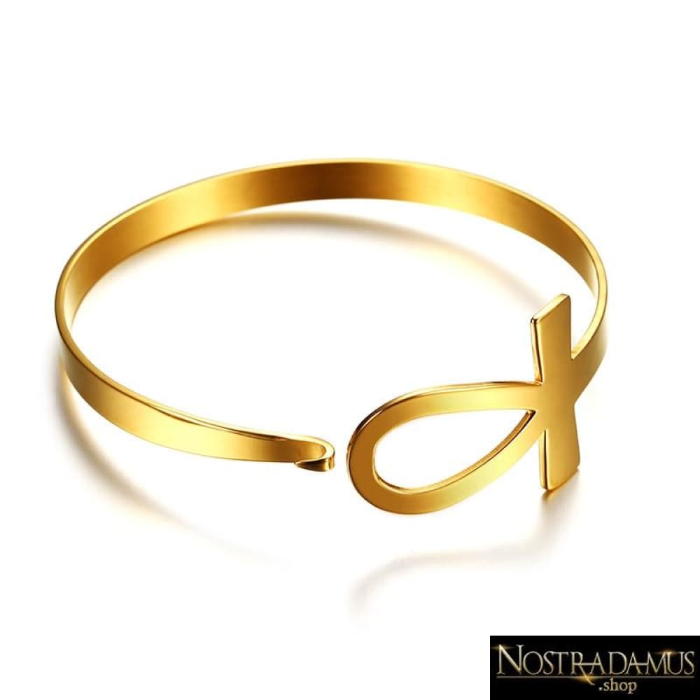 Bracelet Ankh en Acier Inoxydable - Manchette Bracelets