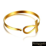 Bracelet Ankh en Acier Inoxydable - Manchette Bracelets