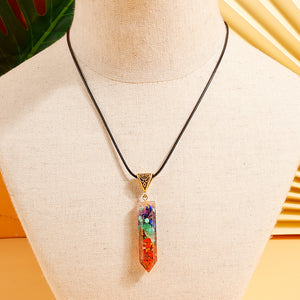 Pendentif Orgonite - Pierres des 7 Chakras
