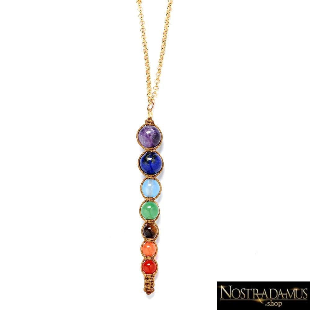 Collier des 7 Chakras - Brun - Pendentifs