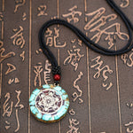 Pendentif Orgonite Turquoise & Grenat - Revitalisation