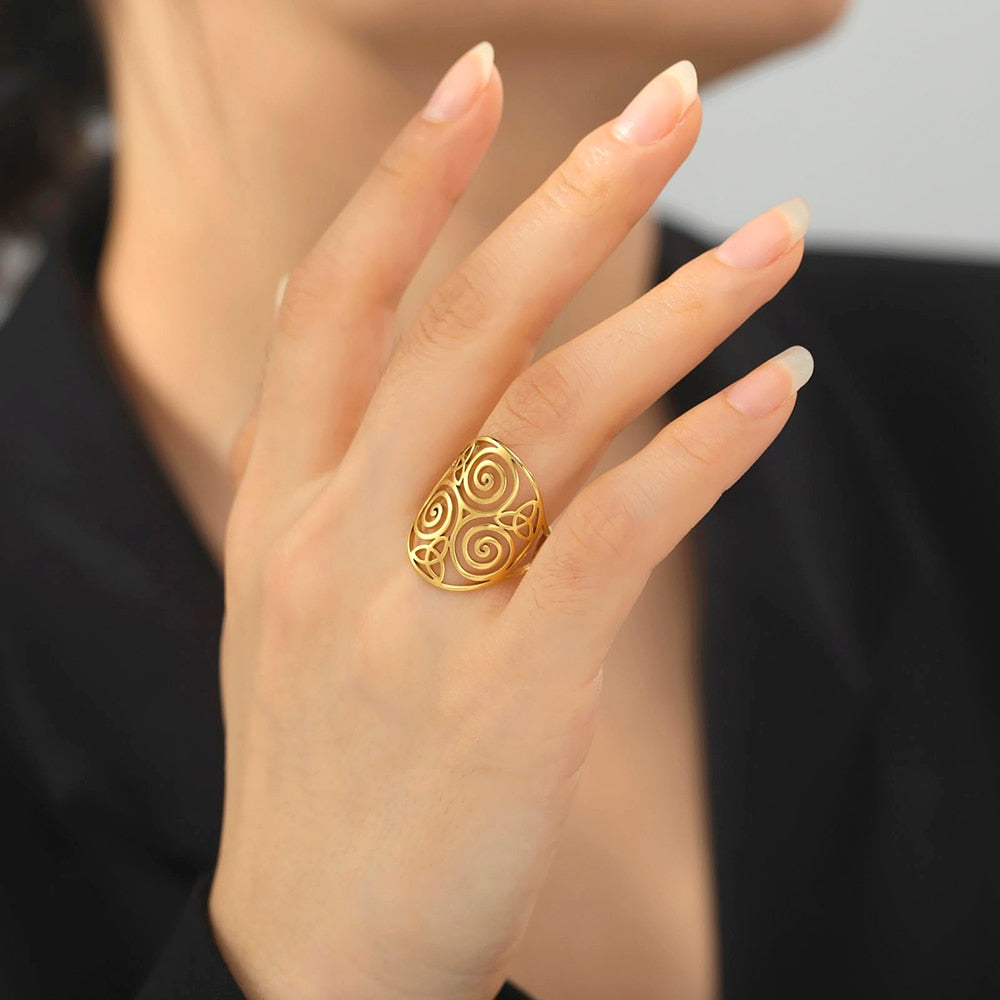 Bague Celtique 'Triskel' - Chance & Protection