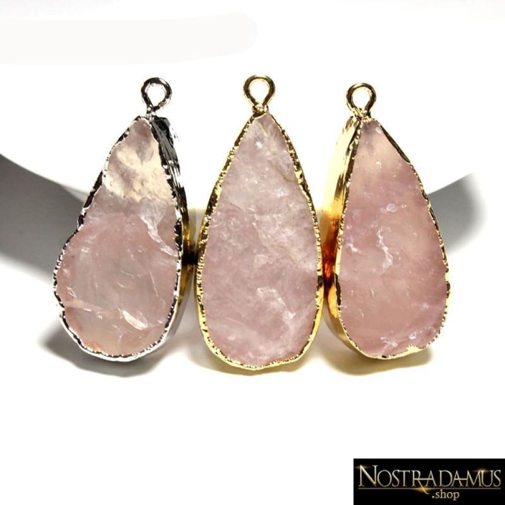 Pendentif de lAmour en Quartz Rose - Pendentifs