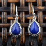 Boucles d'Oreilles 'Élévation de conscience' - Argent massif & Lapis Lazuli