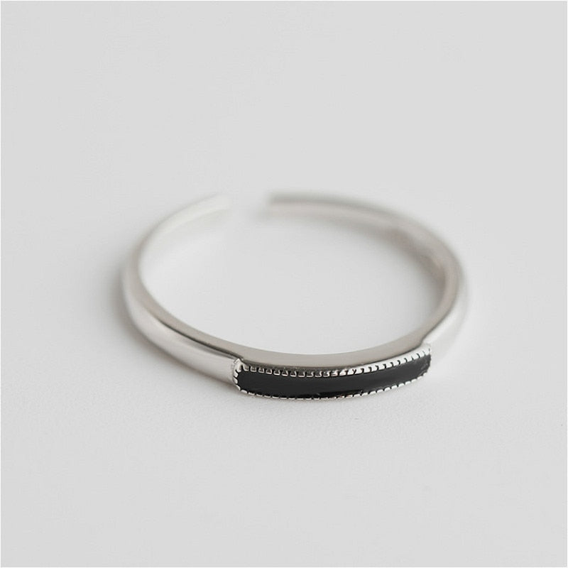 Bague de Protection en Argent & Obsidienne