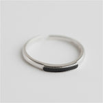 Bague de Protection en Argent & Obsidienne