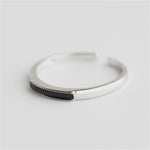 Bague de Protection en Argent & Obsidienne