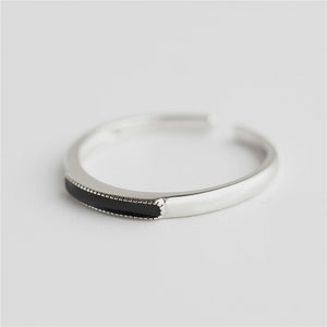 Bague de Protection en Argent & Obsidienne