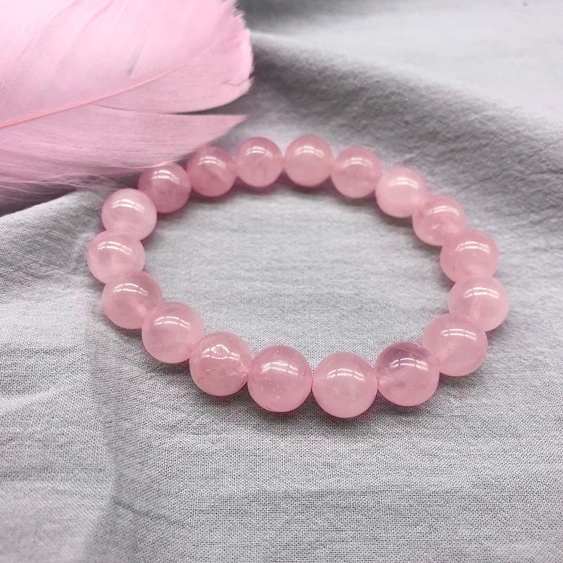 Bracelet en Quartz Rose - Apaisement des Émotions