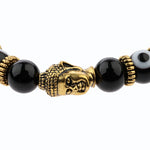 Bracelet Tibétain en Onyx Noir - Équilibre