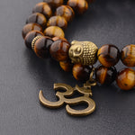 Double Bracelet en Œil de Tigre