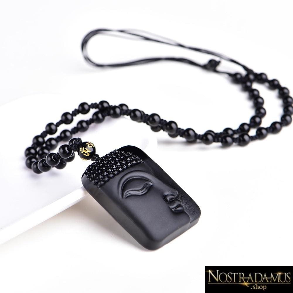 Pendentif Bouddha en Obsidienne - Pendentifs