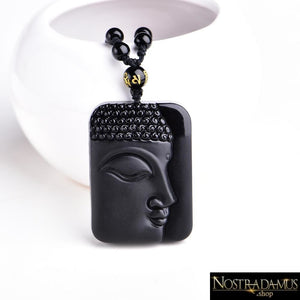 Pendentif Bouddha en Obsidienne - Pendentifs