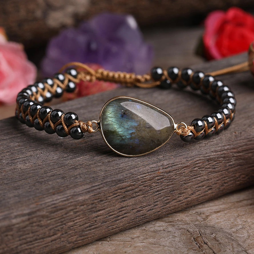 Bracelet de Protection - Hématite & Labradorite