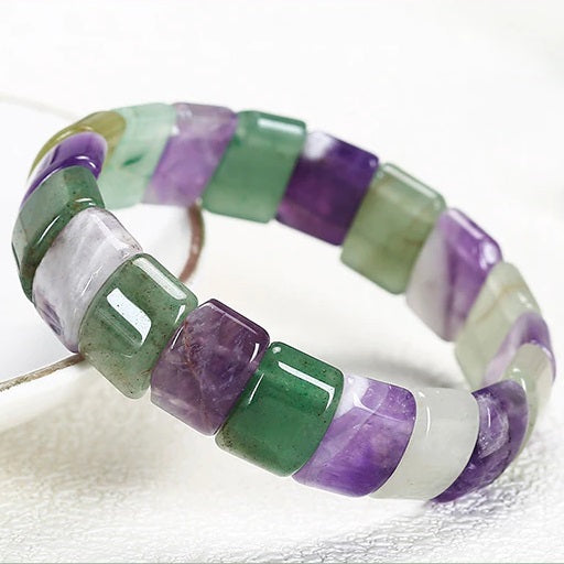 Bracelet 'Énergies de la Chance' - Aventurine & Améthyste