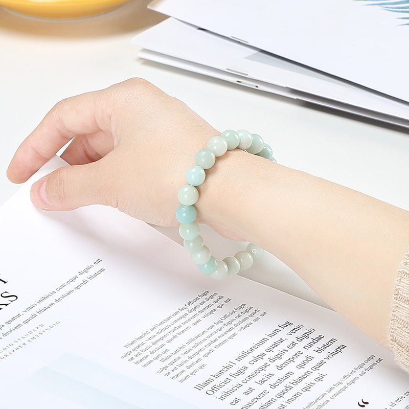 Bracelet en Amazonite - Guérison du Chakra du Cœur