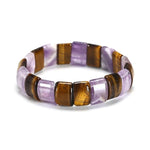 Bracelet 'Corps-Âme-Esprit' - Améthyste & Œil de Tigre