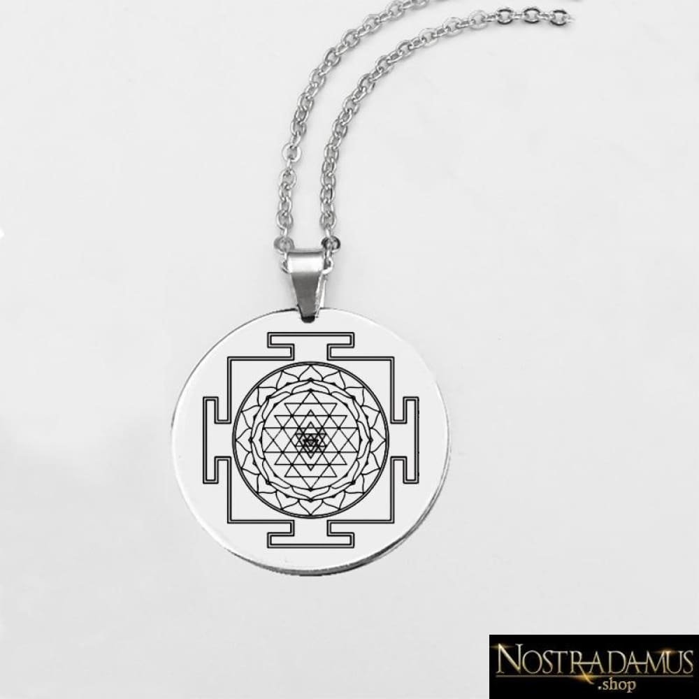 Sri Yantra en Acier Inoxydable - Pendentif Colliers