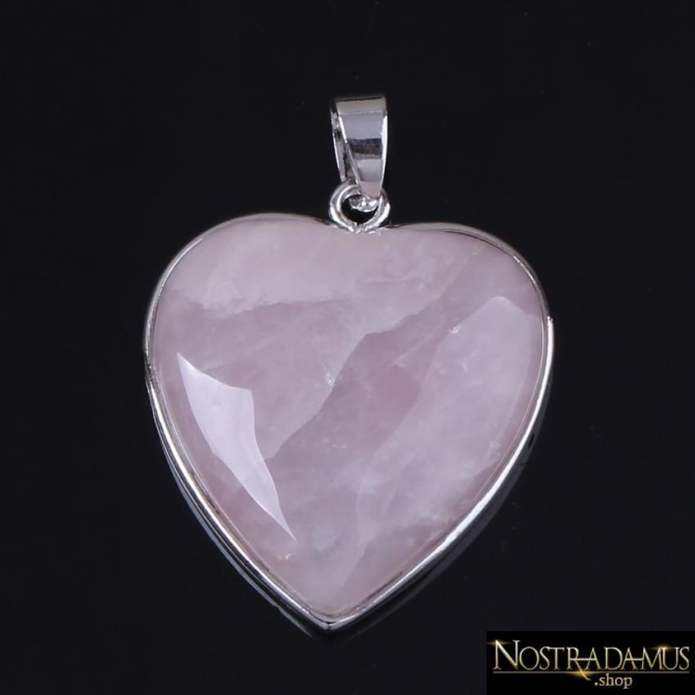 Pendentif Amour Inconditionnel en Quartz Rose - Pendentifs