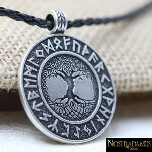 Amulette Runique Yggdrasil - Pendentif Colliers