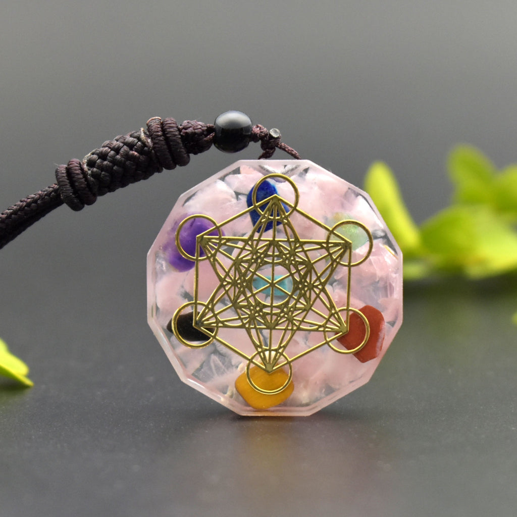 Pendentif Orgonite - Harmonisation du Chakra du Cœur