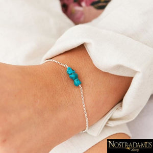 Bracelet Trois Turquoises - Chaîne et de Lien Bracelets