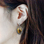 Boucle d'Oreilles 'Beauté Solaire' en Œil-de-Tigre