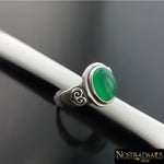 Bague Réconfort - Onyx vert et Argent