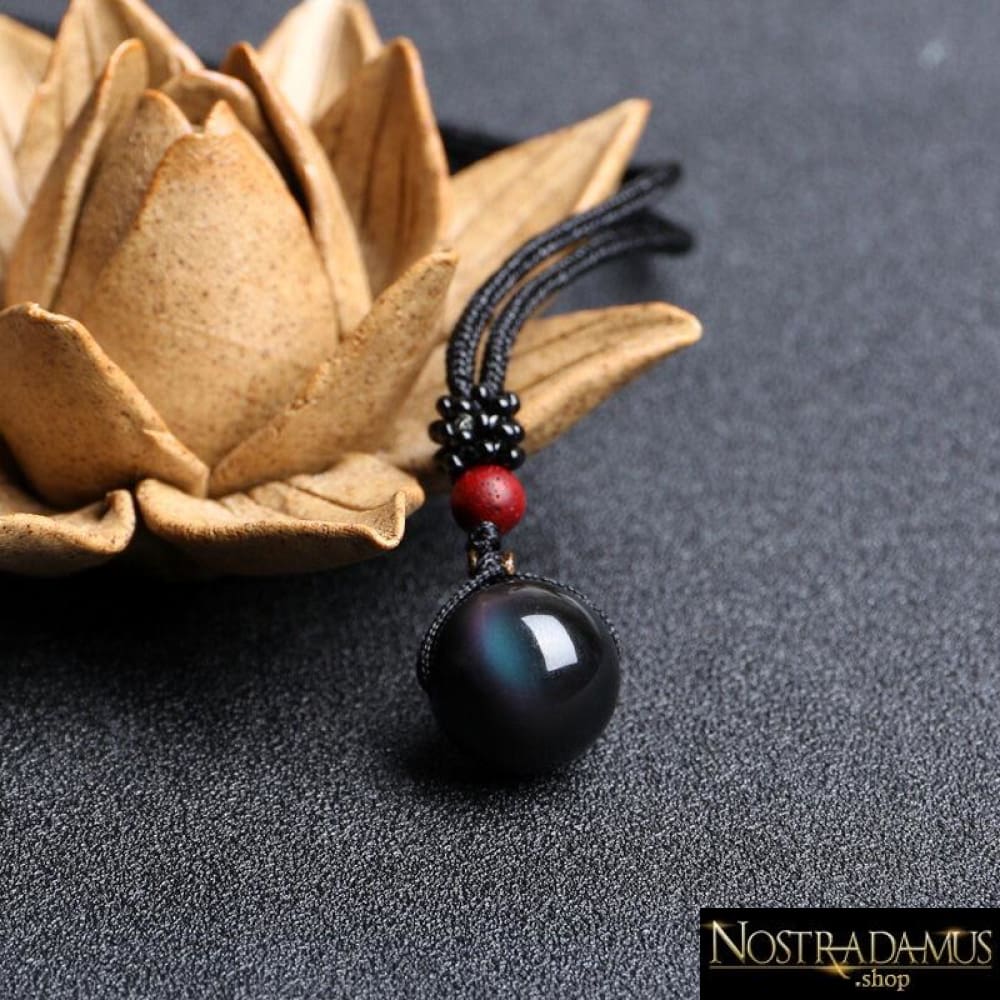 Pendentif Perle de Protection en Obsidienne - Pendentifs