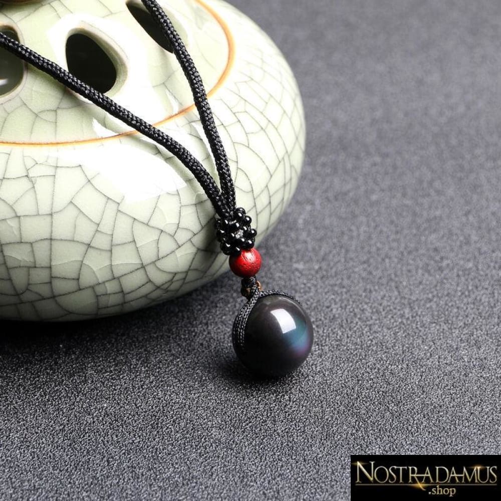 Pendentif Perle de Protection en Obsidienne - Pendentifs