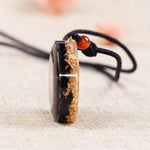 Pendentif Orgonite de Protection - Obsidienne & Grenat