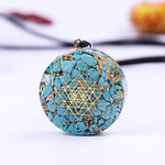 Pendentif Orgonite Turquoise - Protection Psychique & Physique