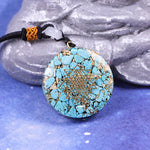 Pendentif Orgonite Turquoise - Protection Psychique & Physique