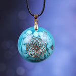 Pendentif Orgonite Turquoise - Clairvoyance & Protection