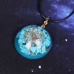 Pendentif Orgonite Turquoise - Clairvoyance & Protection