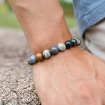 Bracelet en Jaspe Océan - Vivre le Changement
