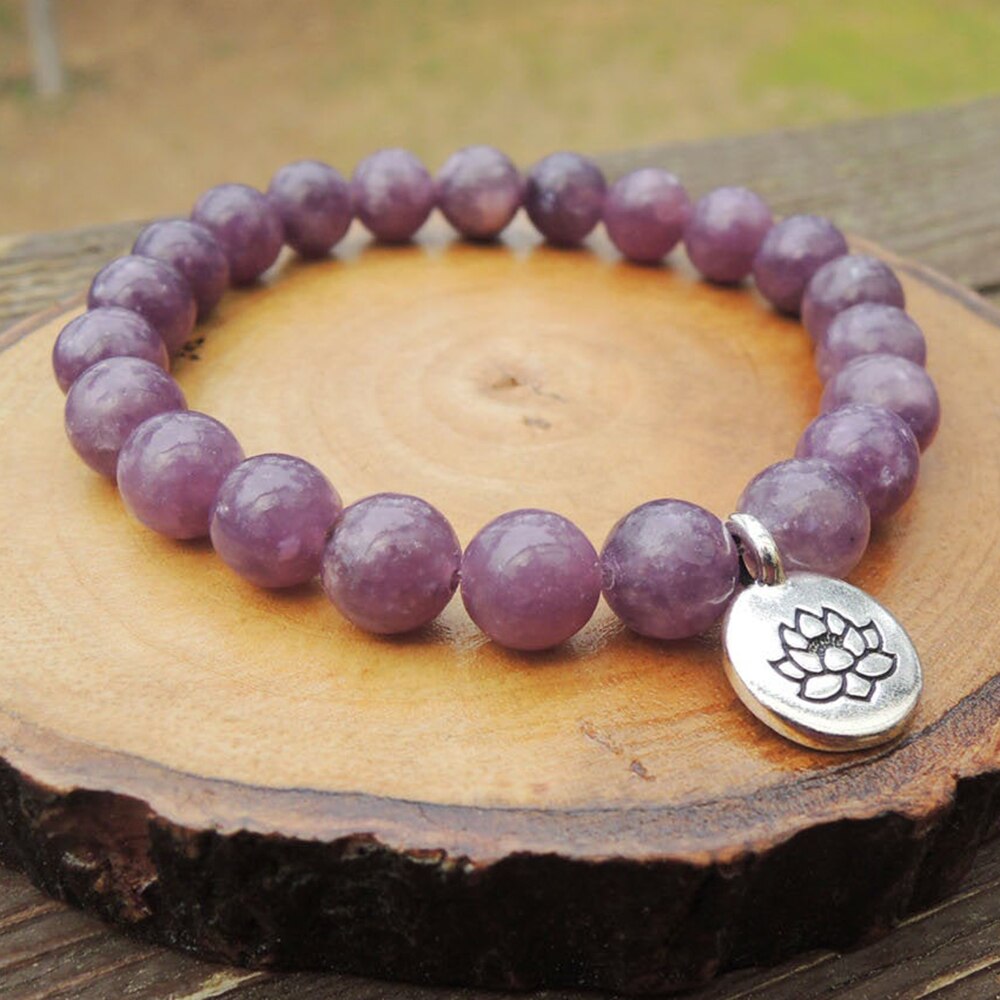 Bracelet en Lépidolite - Éloigne la Négativité