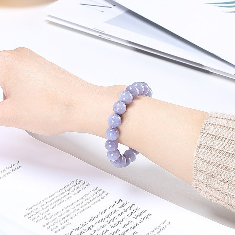 Bracelet en Calcédoine Violette - Guérison Karmique