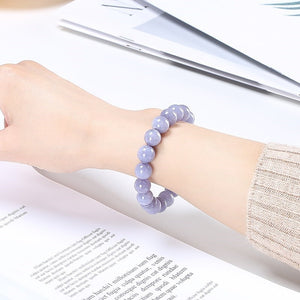 Bracelet en Calcédoine Violette - Guérison Karmique