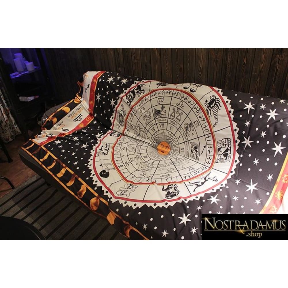 Nappe De Tarot Antidérapante Avec Pochon De Rangement - Velours Noir - 50x50 Cm - 4