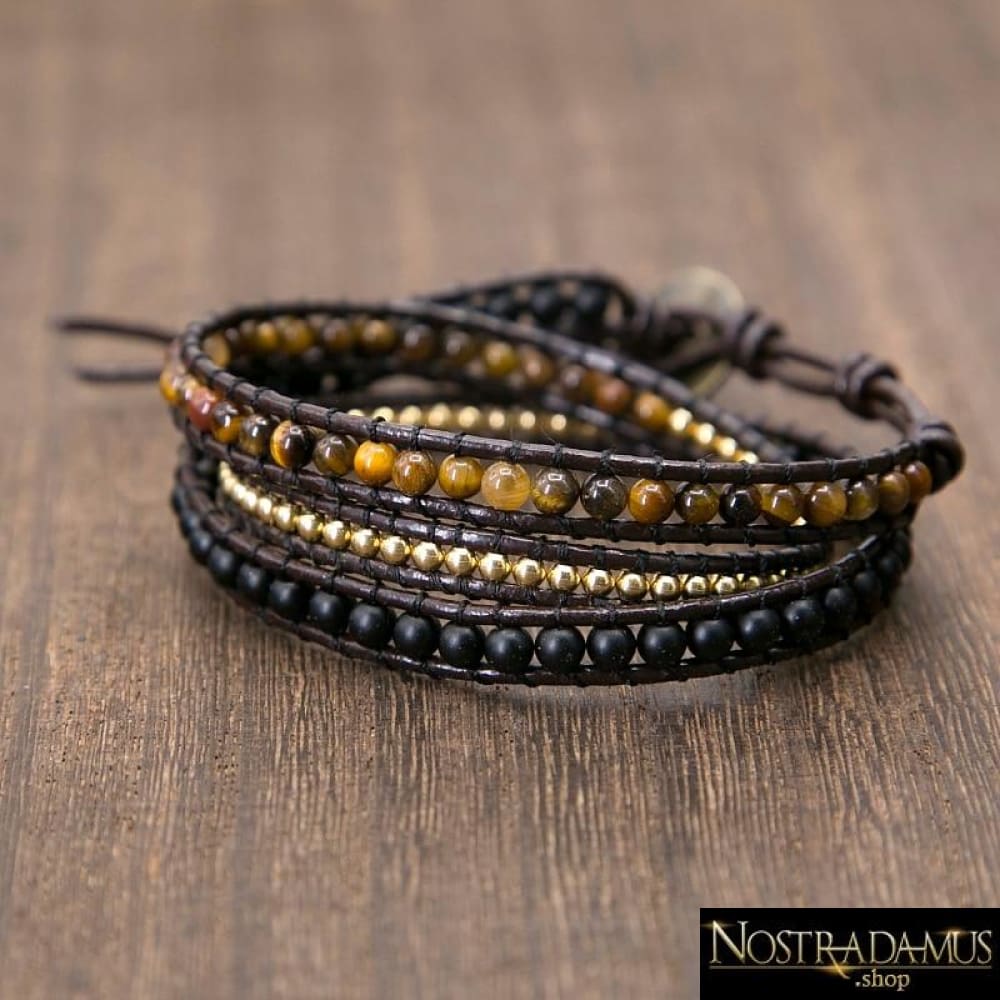 Triple Bracelet Protection & Action en il-de-Tigre - Wrap Bracelets