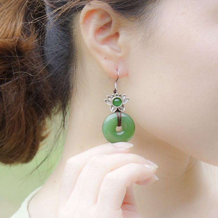 Boucles d'Oreilles 'Sagesse du Cœur' en Aventurine