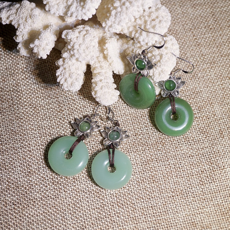 Boucles d'Oreilles 'Sagesse du Cœur' en Aventurine