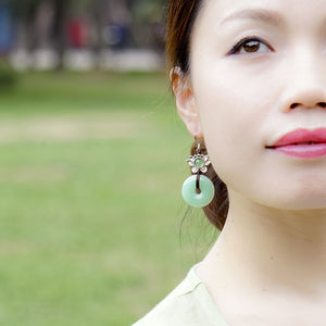 Boucles d'Oreilles 'Sagesse du Cœur' en Aventurine