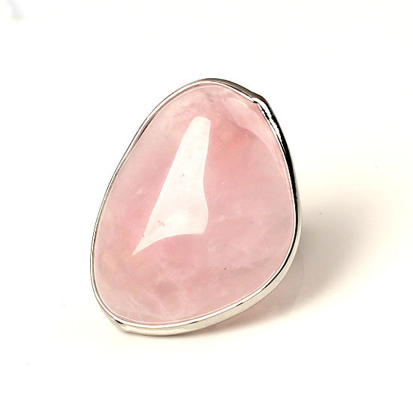 Bague 'Amour & Douceur' en Quartz Rose