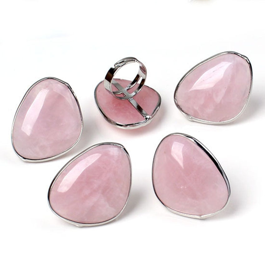 Bague 'Amour & Douceur' en Quartz Rose